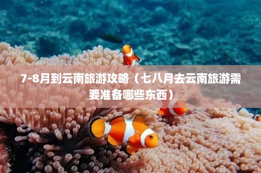 7-8月到云南旅游攻略（七八月去云南旅游需要准备哪些东西）