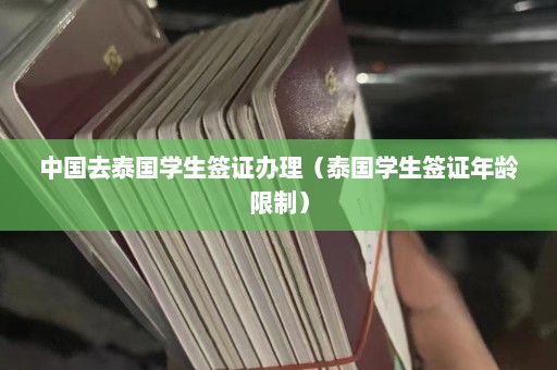 中国去泰国学生签证办理（泰国学生签证年龄限制）  第1张