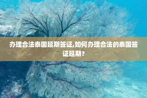 办理合法泰国延期签证,如何办理合法的泰国签证延期？