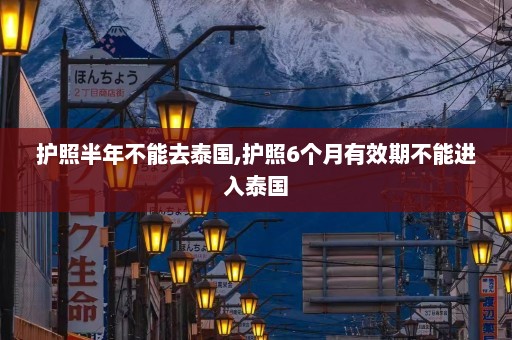 护照半年不能去泰国,护照6个月有效期不能进入泰国