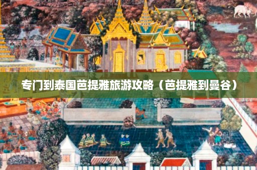 专门到泰国芭提雅旅游攻略（芭提雅到曼谷）  第1张