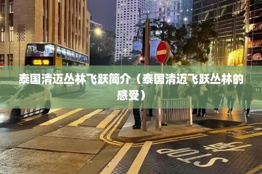 泰国清迈丛林飞跃简介（泰国清迈飞跃丛林的感受）