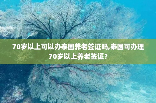 70岁以上可以办泰国养老签证吗,泰国可办理70岁以上养老签证？