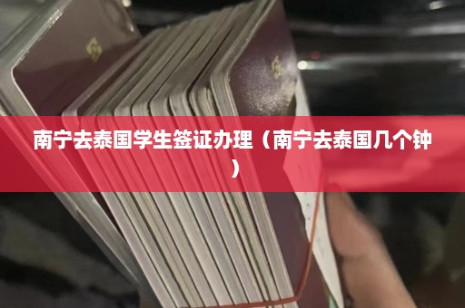 南宁去泰国学生签证办理（南宁去泰国几个钟）  第1张