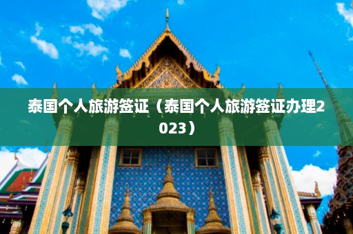 泰国个人旅游签证（泰国个人旅游签证办理2023）  第1张