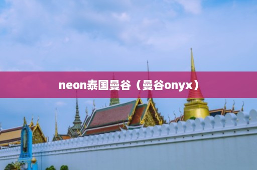 neon泰国曼谷（曼谷onyx）  第1张