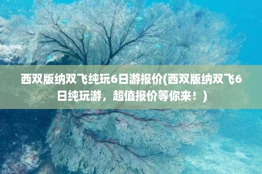 西双版纳双飞纯玩6日游报价(西双版纳双飞6日纯玩游，超值报价等你来！)