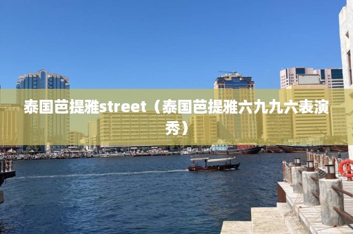 泰国芭提雅street（泰国芭提雅六九九六表演秀）  第1张