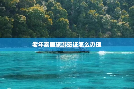 老年泰国旅游签证怎么办理