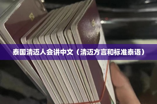 泰国清迈人会讲中文（清迈方言和标准泰语）  第1张