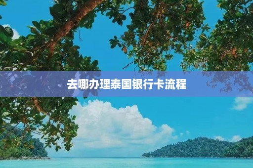 去哪办理泰国银行卡流程