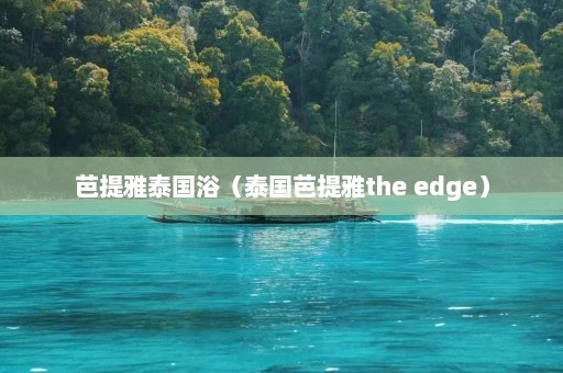 芭提雅泰国浴（泰国芭提雅the edge）