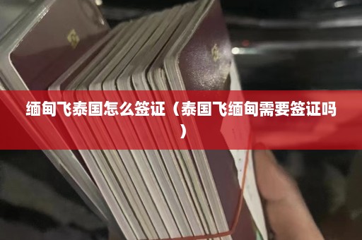 缅甸飞泰国怎么签证（泰国飞缅甸需要签证吗）  第1张