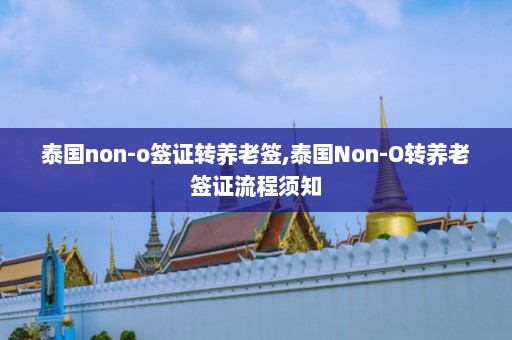 泰国non-o签证转养老签,泰国Non-O转养老签证流程须知  第1张