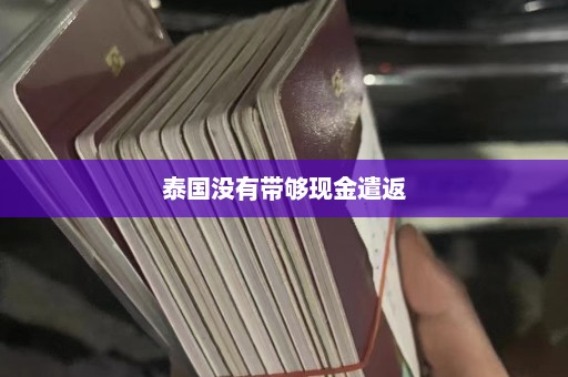 泰国没有带够现金遣返