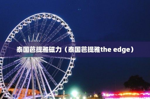 泰国芭提雅磁力（泰国芭提雅the edge）  第1张