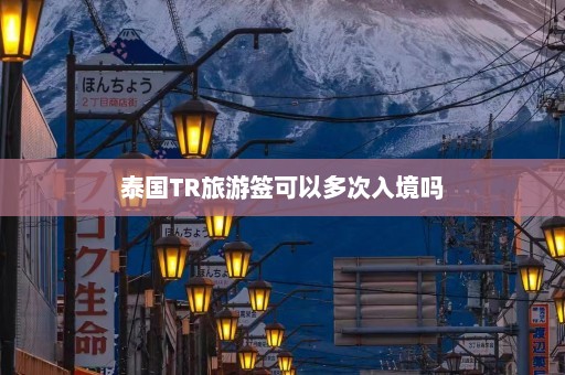 泰国TR旅游签可以多次入境吗