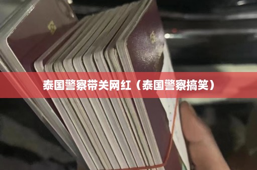 泰国警察带关网红（泰国警察搞笑）  第1张