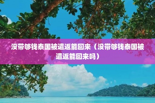 没带够钱泰国被遣返能回来（没带够钱泰国被遣返能回来吗）