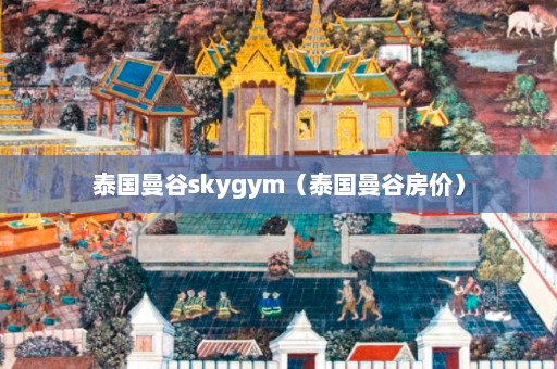 泰国曼谷skygym（泰国曼谷房价）  第1张