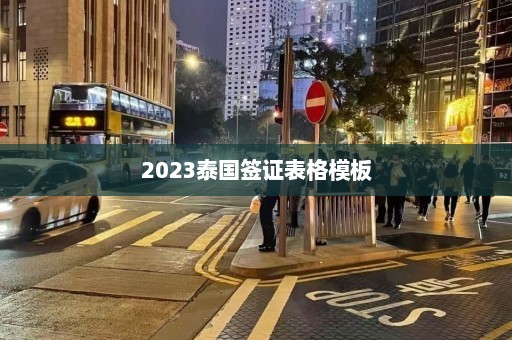 2023泰国签证表格模板