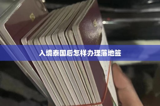 入境泰国后怎样办理落地签  第1张