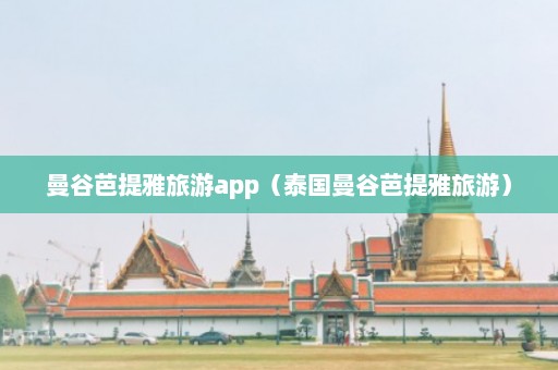 曼谷芭提雅旅游app（泰国曼谷芭提雅旅游）  第1张