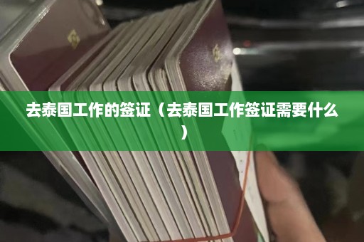 去泰国工作的签证（去泰国工作签证需要什么）  第1张