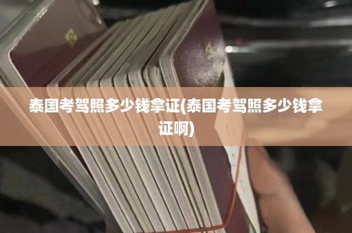 泰国考驾照多少钱拿证(泰国考驾照多少钱拿证啊)  第1张