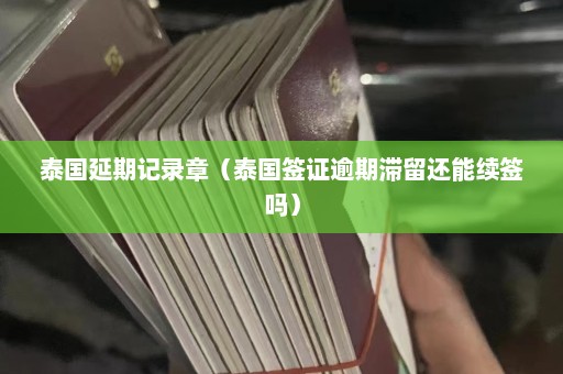 泰国延期记录章（泰国签证逾期滞留还能续签吗）  第1张