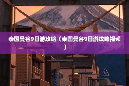 泰国曼谷9日游攻略（泰国曼谷9日游攻略视频）