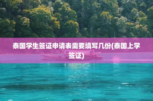 泰国学生签证申请表需要填写几份(泰国上学签证)