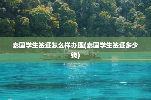 泰国学生签证怎么样办理(泰国学生签证多少钱)