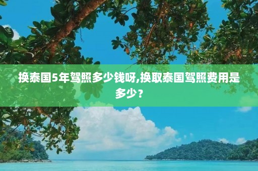 换泰国5年驾照多少钱呀,换取泰国驾照费用是多少？