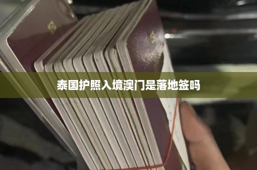 泰国护照入境澳门是落地签吗  第1张