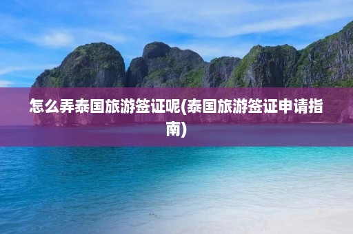 怎么弄泰国旅游签证呢(泰国旅游签证申请指南)