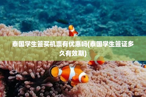 泰国学生签买机票有优惠吗(泰国学生签证多久有效期)