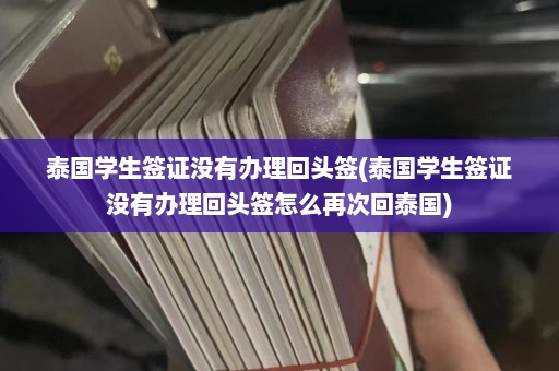 泰国学生签证没有办理回头签(泰国学生签证没有办理回头签怎么再次回泰国)  第1张