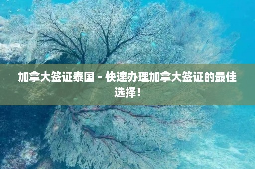 加拿大签证泰国 - 快速办理加拿大签证的最佳选择！