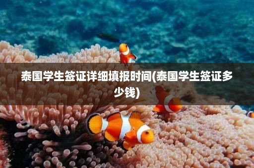 泰国学生签证详细填报时间(泰国学生签证多少钱)