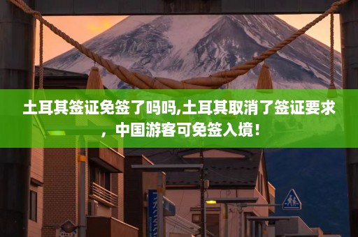 土耳其签证免签了吗吗,土耳其取消了签证要求，中国游客可免签入境！