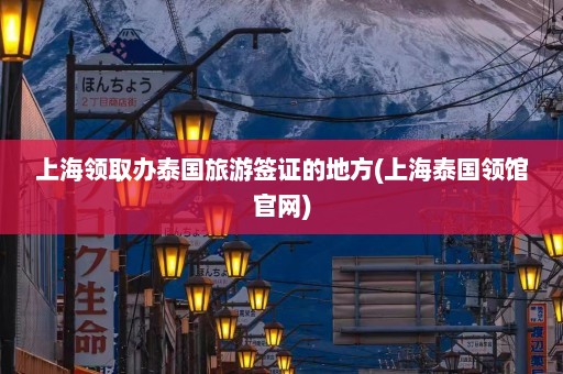 上海领取办泰国旅游签证的地方(上海泰国领馆官网)