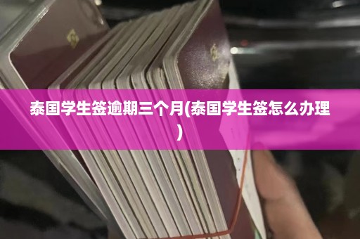 泰国学生签逾期三个月(泰国学生签怎么办理)  第1张