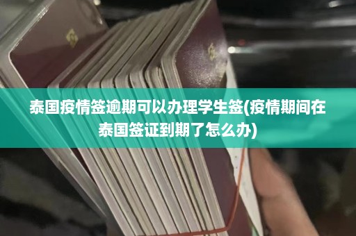 泰国疫情签逾期可以办理学生签(疫情期间在泰国签证到期了怎么办)  第1张