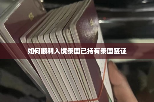 如何顺利入境泰国已持有泰国签证  第1张