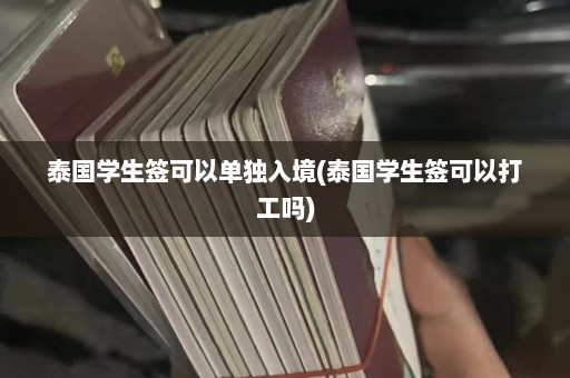 泰国学生签可以单独入境(泰国学生签可以打工吗)  第1张