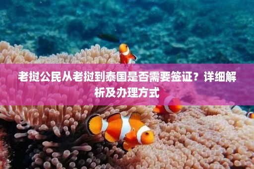 老挝公民从老挝到泰国是否需要签证？详细解析及办理方式