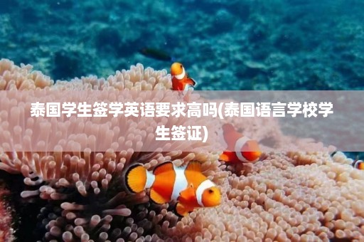 泰国学生签学英语要求高吗(泰国语言学校学生签证)