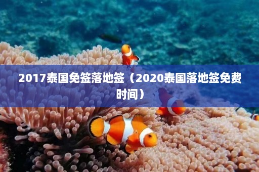 2017泰国免签落地签（2020泰国落地签免费时间）