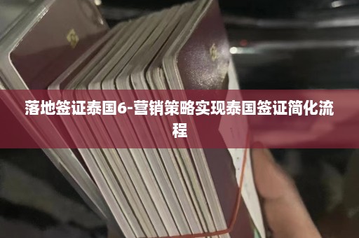 落地签证泰国6-营销策略实现泰国签证简化流程  第1张